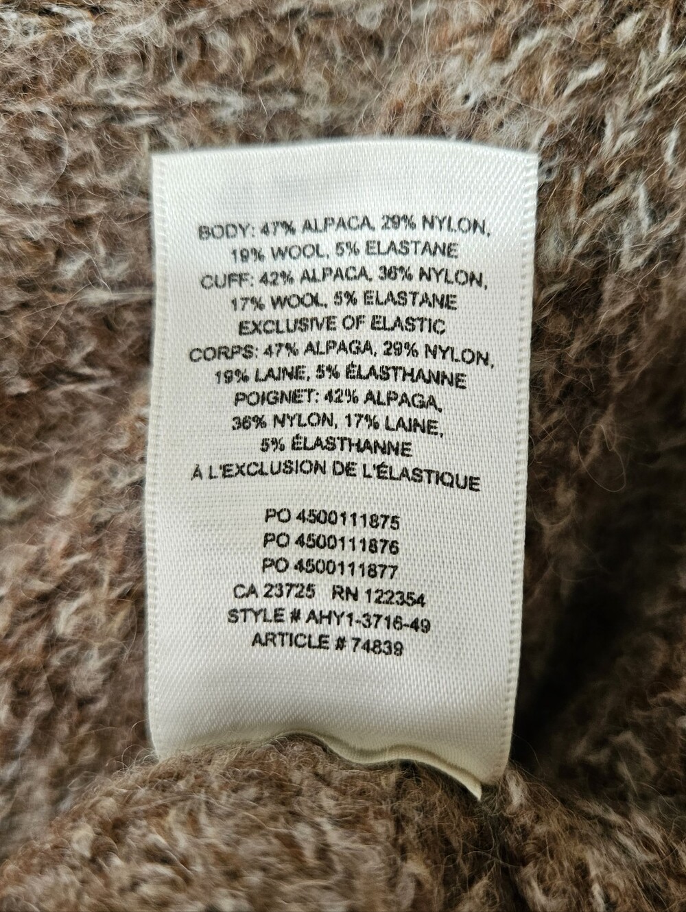 Aritzia babaton Tessin sweater M Alpaca Wool Luxurious - Picture 13 of 13
